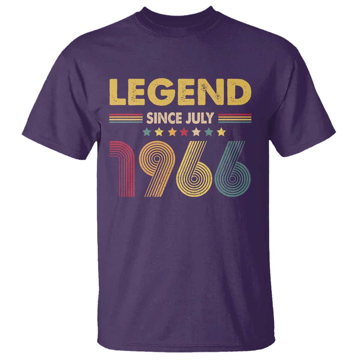 July 60th Birthday T Shirt Legends Since July 1966 Retro Bday