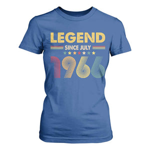 July 60th Birthday T Shirt For Women Legends Since July 1966 Retro Bday