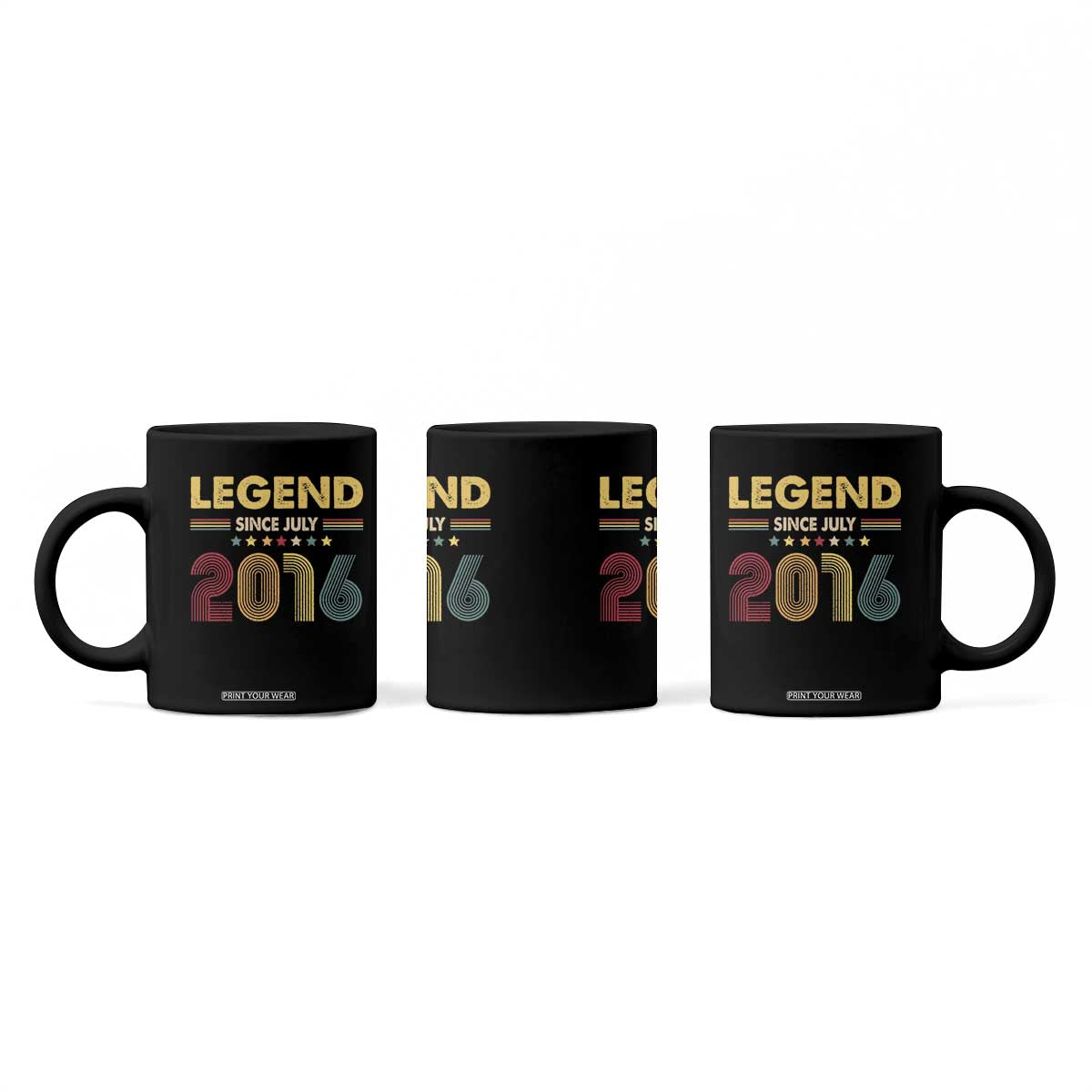 July 10th Birthday Coffee Mug Legends Since July 2016 Retro Bday