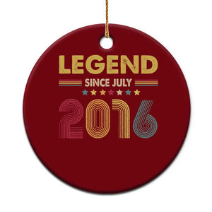 July 10th Birthday Ceramic Ornament Legends Since July 2016 Retro Bday