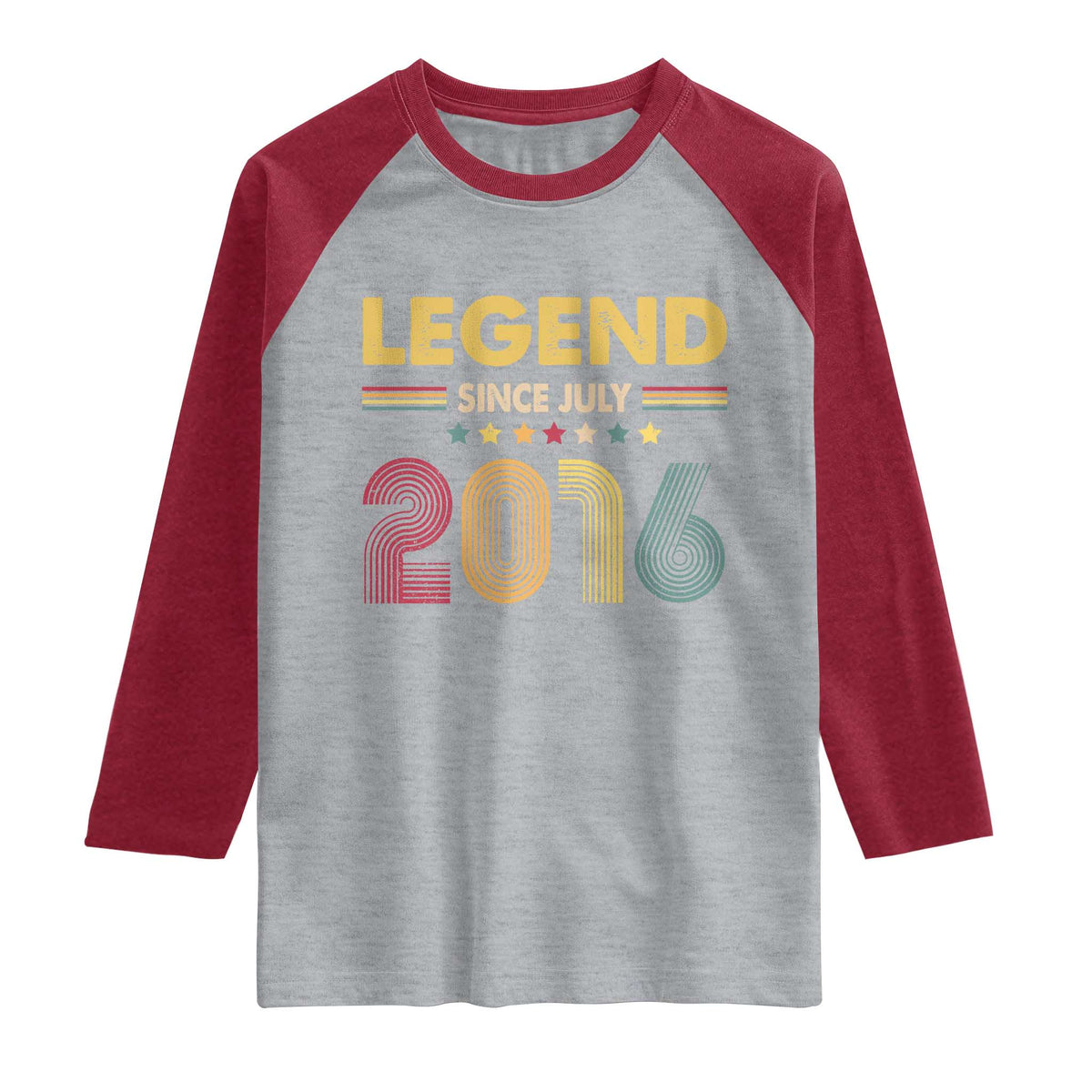July 10th Birthday Raglan Shirt Legends Since July 2016 Retro Bday