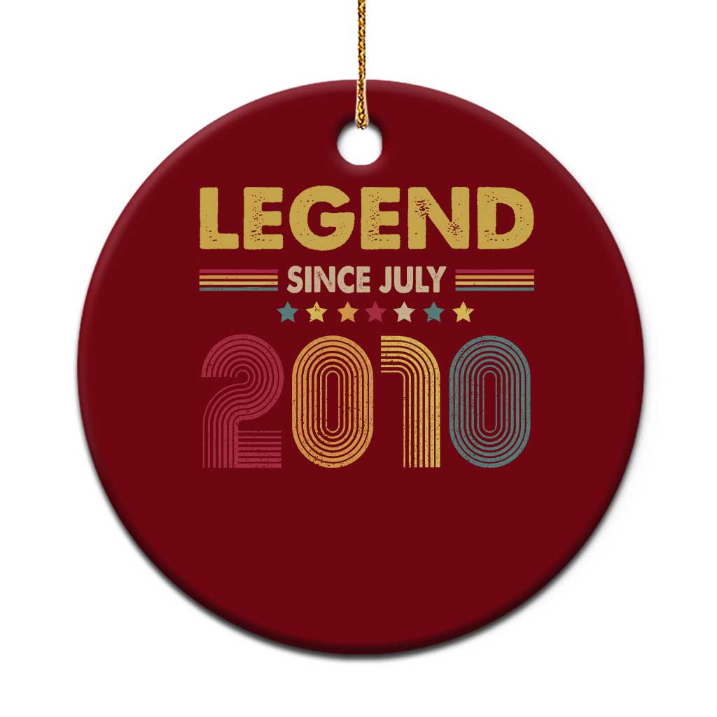 July 16th Birthday Ceramic Ornament Legends Since July 2010 Retro Bday