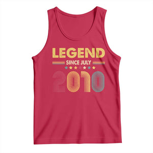 July 16th Birthday Tank Top Legends Since July 2010 Retro Bday