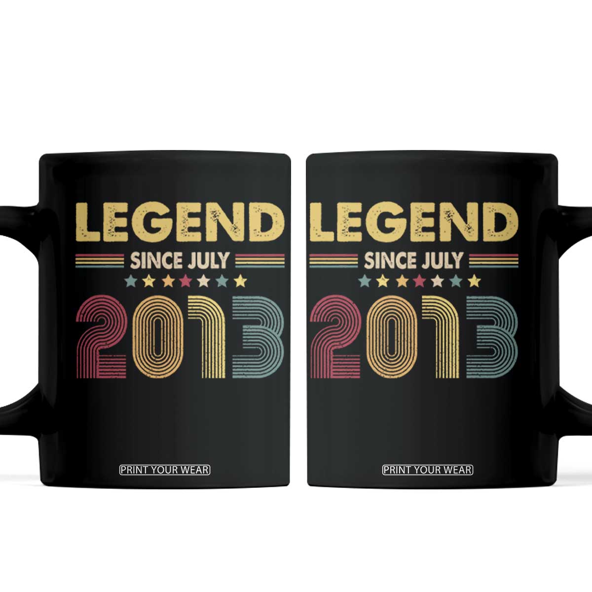 July 13th Birthday Coffee Mug Legends Since July 2013 Retro Bday