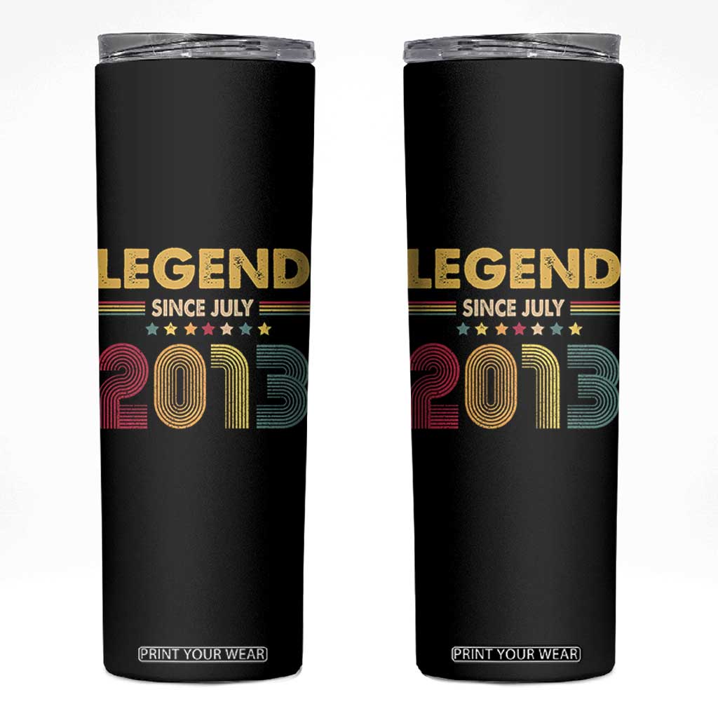 July 13th Birthday Skinny Tumbler Legends Since July 2013 Retro Bday