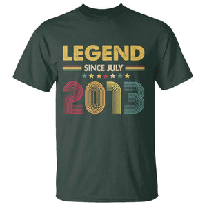 July 13th Birthday T Shirt Legends Since July 2013 Retro Bday
