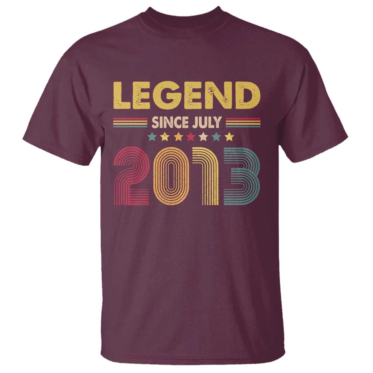 July 13th Birthday T Shirt Legends Since July 2013 Retro Bday