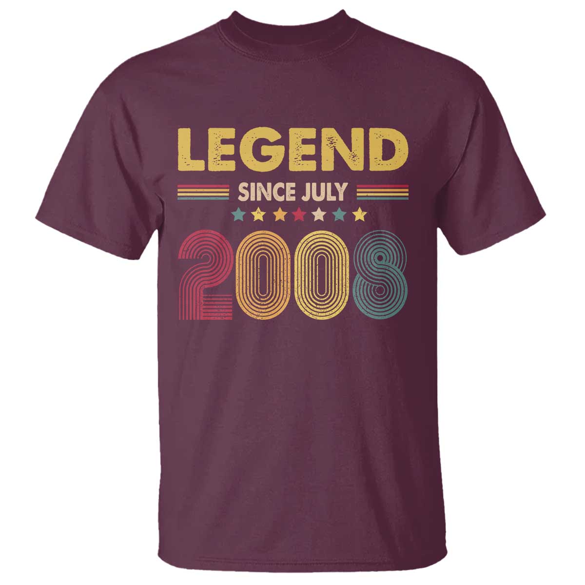 July 18th Birthday T Shirt Legends Since July 2008 Retro Bday