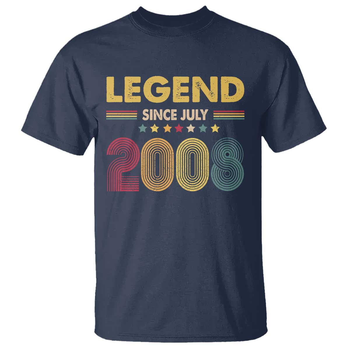 July 18th Birthday T Shirt Legends Since July 2008 Retro Bday