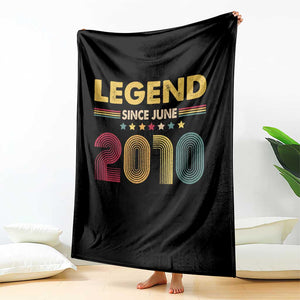 June 16th Birthday Throw Blanket Legends Since June 2010 Retro Bday TS11 Print Your Wear