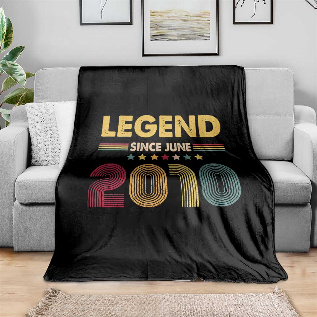 June 16th Birthday Throw Blanket Legends Since June 2010 Retro Bday TS11 Print Your Wear