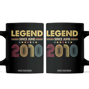 June 16th Birthday Coffee Mug Legends Since June 2010 Retro Bday TS11 Black Print Your Wear