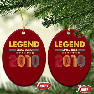 June 16th Birthday Ceramic Ornament Legends Since June 2010 Retro Bday TS11 Print Your Wear
