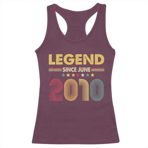 June 16th Birthday Racerback Tank Top Legends Since June 2010 Retro Bday TS11 Maroon Print Your Wear