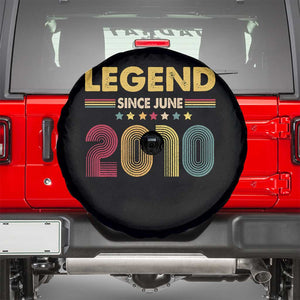 June 16th Birthday Spare Tire Cover Legends Since June 2010 Retro Bday TS11 Black Print Your Wear