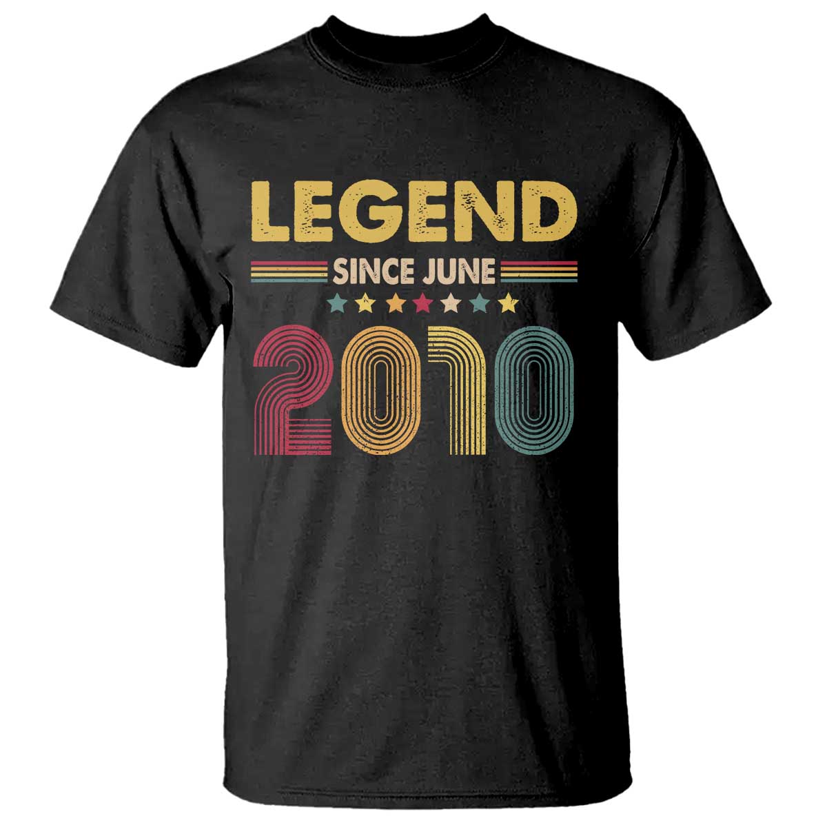 June 16th Birthday T Shirt Legends Since June 2010 Retro Bday TS11 Black Print Your Wear