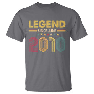 June 16th Birthday T Shirt Legends Since June 2010 Retro Bday TS11 Charcoal Print Your Wear