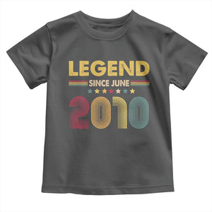 June 16th Birthday Toddler T Shirt Legends Since June 2010 Retro Bday TS11 Dark Heather Print Your Wear