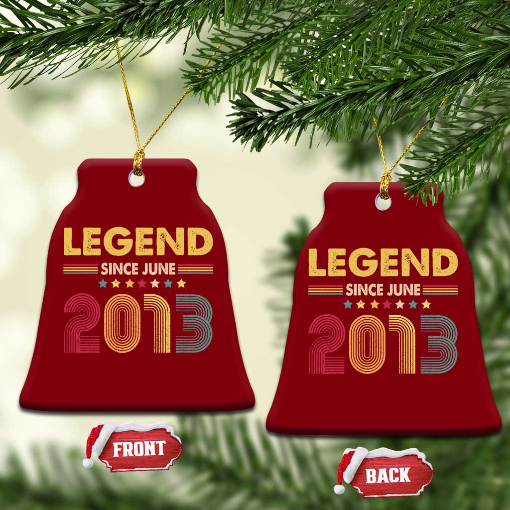 June 13th Birthday Ceramic Ornament Legends Since June 2013 Retro Bday TS11 Print Your Wear