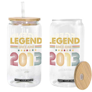 June 13th Birthday Glass Can Legends Since June 2013 Retro Bday TS11 Print Your Wear