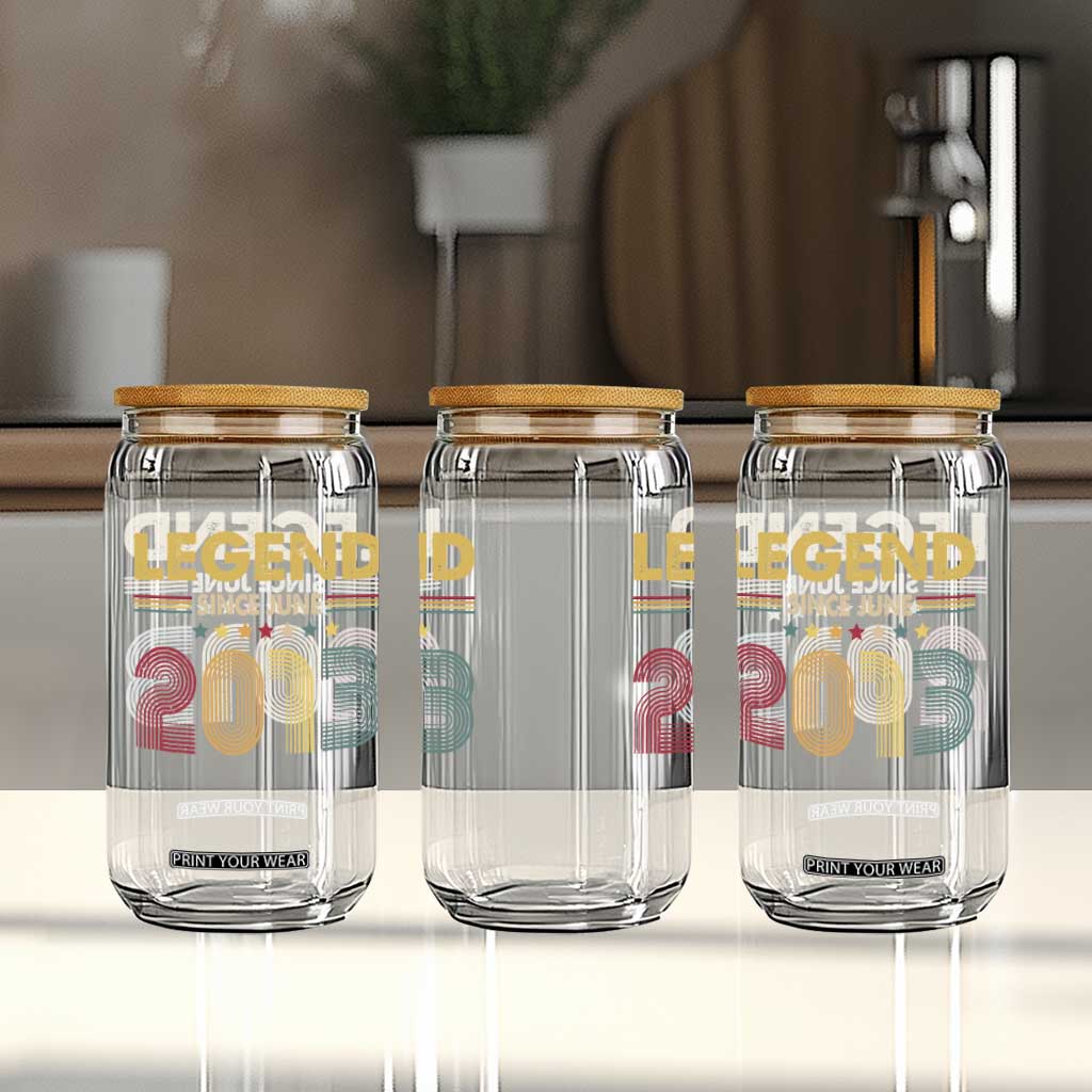 June 13th Birthday Glass Can Legends Since June 2013 Retro Bday TS11 Print Your Wear