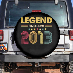 June 13th Birthday Spare Tire Cover Legends Since June 2013 Retro Bday TS11 No hole Black Print Your Wear