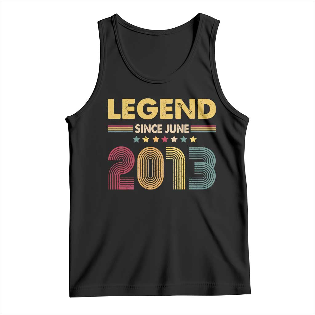 June 13th Birthday Tank Top Legends Since June 2013 Retro Bday TS11 Black Print Your Wear