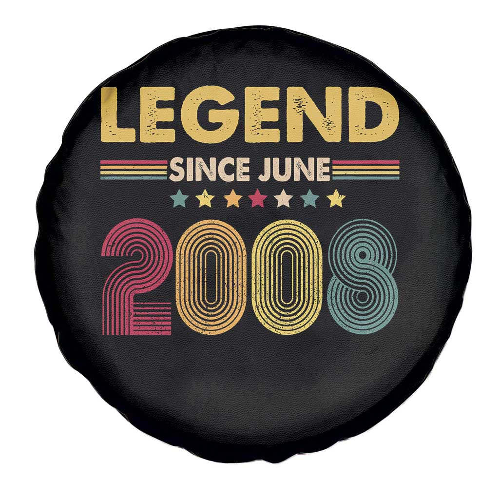 June 18th Birthday Spare Tire Cover Legends Since June 2008 Retro Bday TS11 Print Your Wear