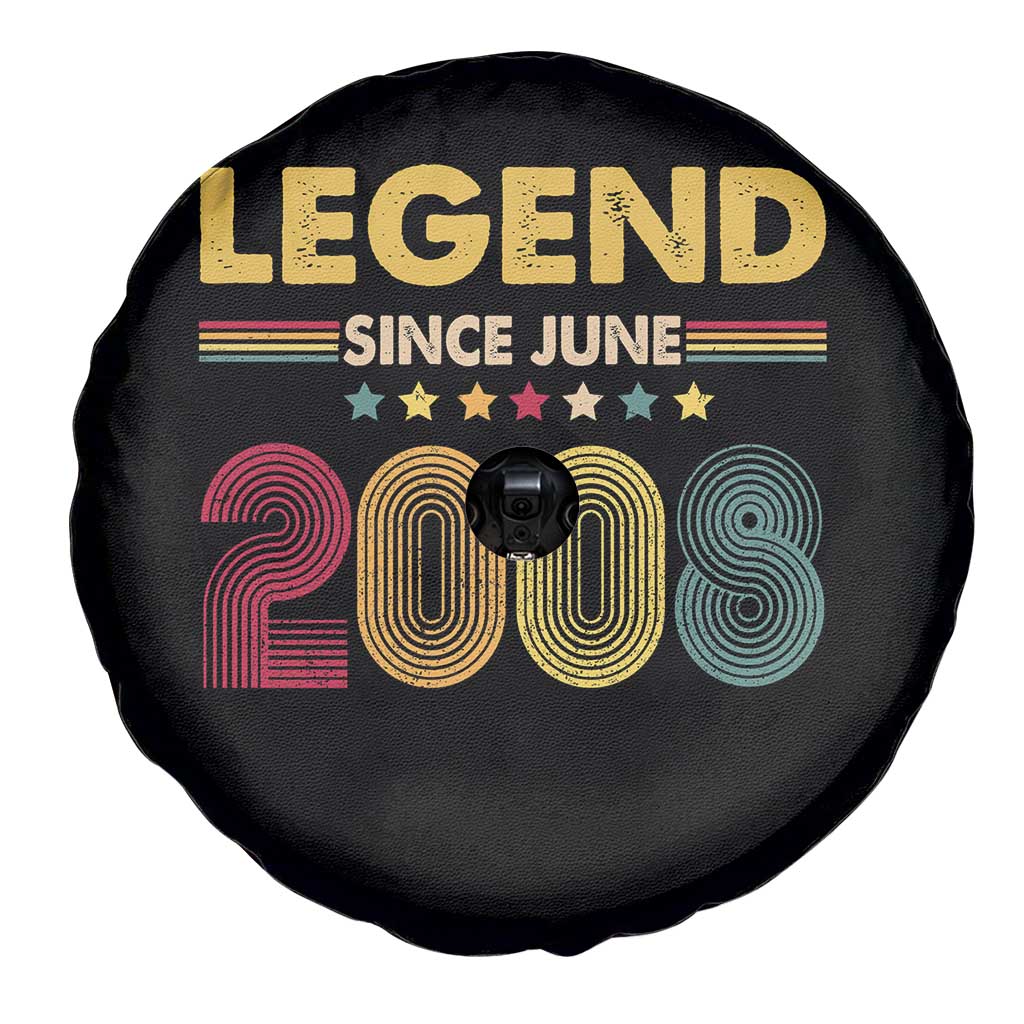 June 18th Birthday Spare Tire Cover Legends Since June 2008 Retro Bday TS11 Print Your Wear
