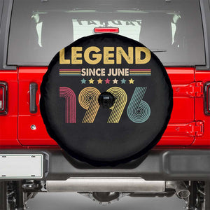 June 30th Birthday Spare Tire Cover Legends Since June 1996 Retro Bday TS11 Black Print Your Wear