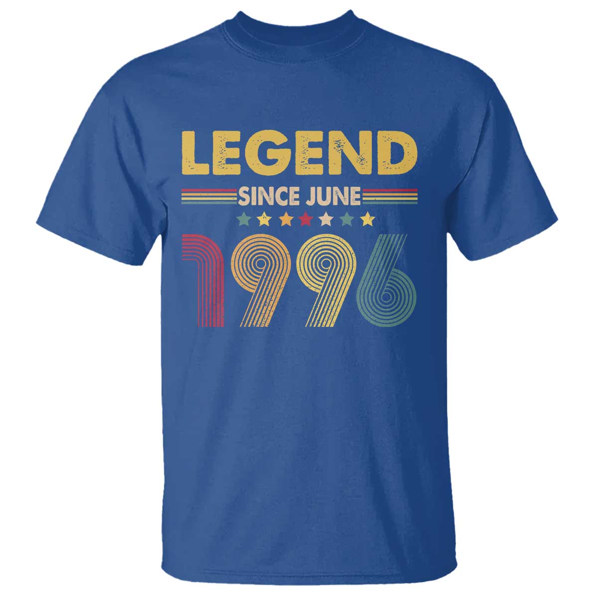 June 30th Birthday T Shirt Legends Since June 1996 Retro Bday TS11 Royal Blue Print Your Wear