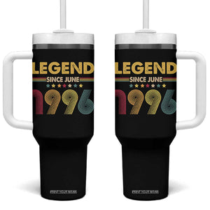 June 30th Birthday Tumbler With Handle Legends Since June 1996 Retro Bday TS11 One Size: 40 oz Black Print Your Wear