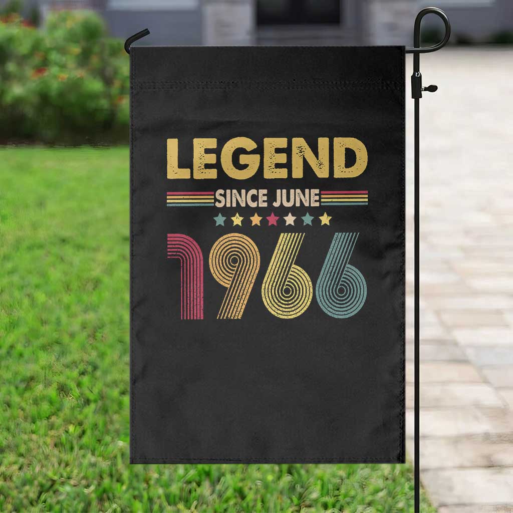 June 60th Birthday Garden Flag Legends Since June 1966 Retro Bday TS11 Print Your Wear