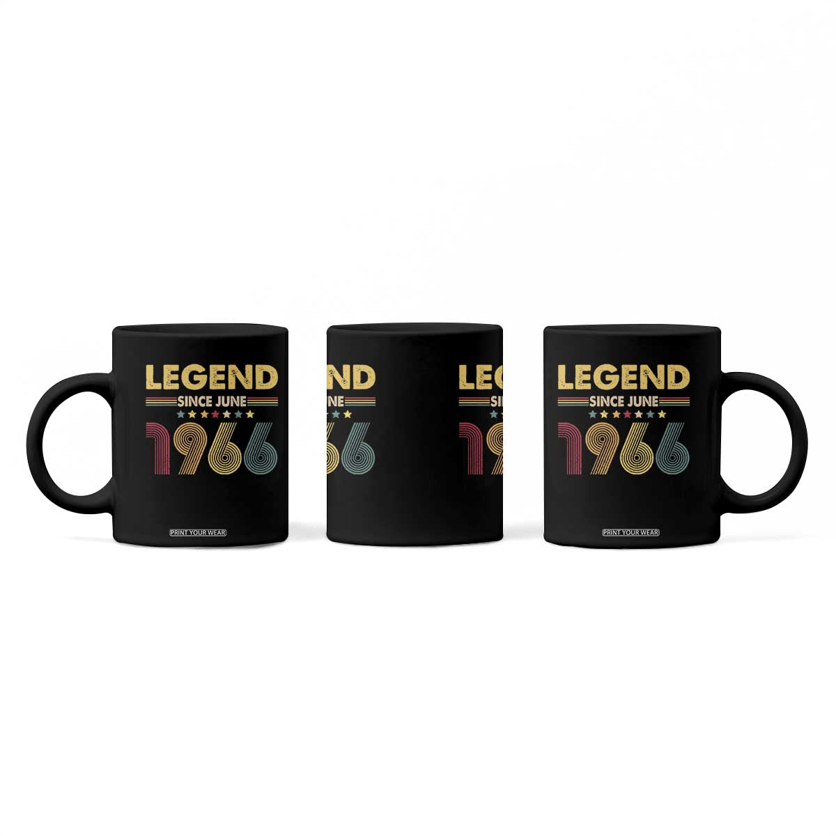 June 60th Birthday Coffee Mug Legends Since June 1966 Retro Bday TS11 Print Your Wear