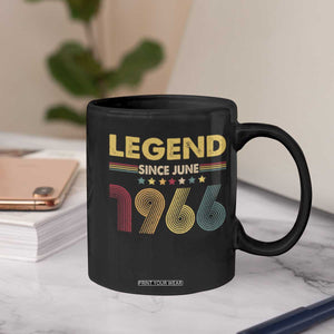June 60th Birthday Coffee Mug Legends Since June 1966 Retro Bday TS11 Print Your Wear