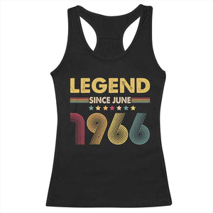 June 60th Birthday Racerback Tank Top Legends Since June 1966 Retro Bday TS11 Black Print Your Wear