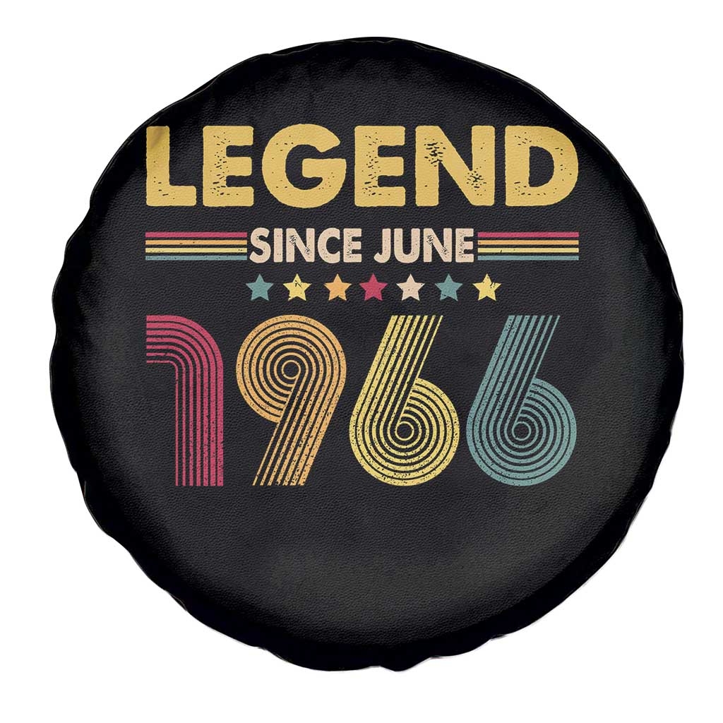 June 60th Birthday Spare Tire Cover Legends Since June 1966 Retro Bday TS11 Print Your Wear