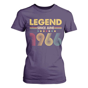 June 60th Birthday T Shirt For Women Legends Since June 1966 Retro Bday TS11 Purple Print Your Wear