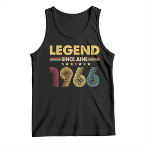 June 60th Birthday Tank Top Legends Since June 1966 Retro Bday TS11 Black Print Your Wear
