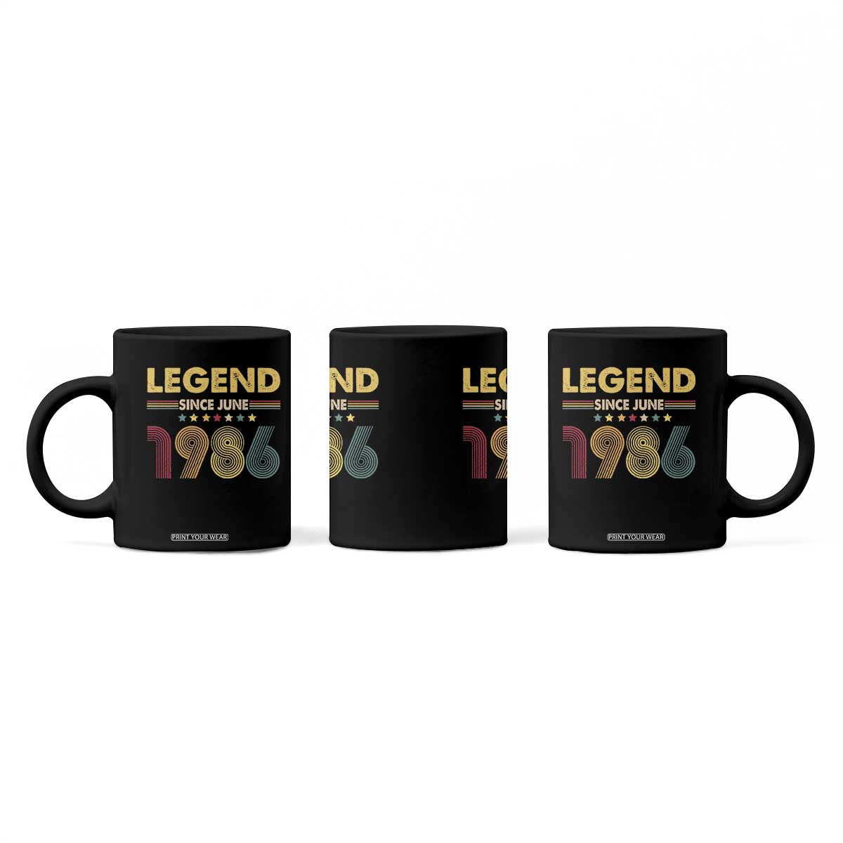 June 40th Birthday Coffee Mug Legends Since June 1986 Retro Bday TS11 Print Your Wear