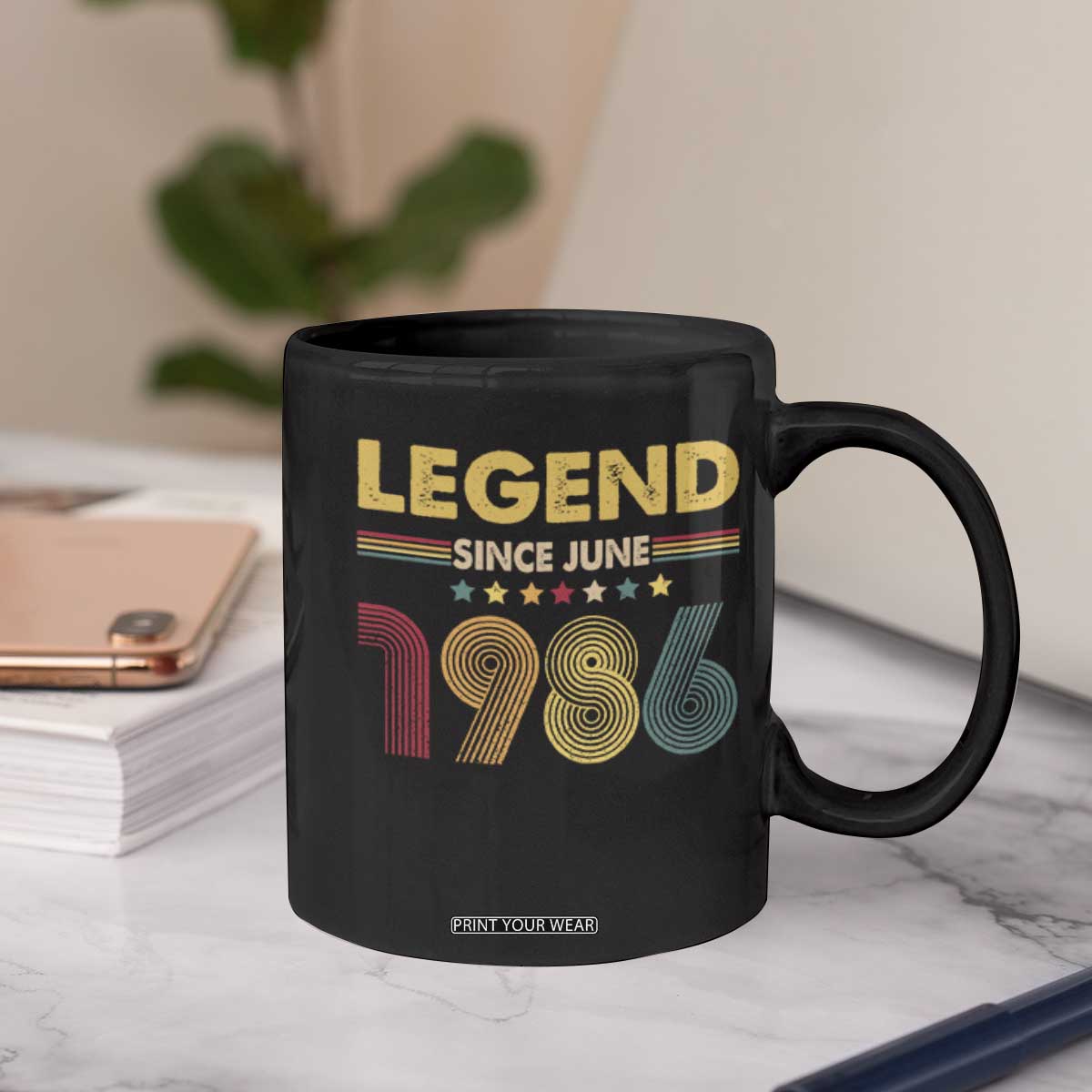 June 40th Birthday Coffee Mug Legends Since June 1986 Retro Bday TS11 Print Your Wear