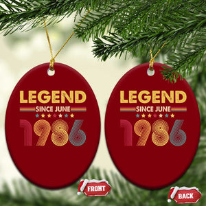 June 40th Birthday Ceramic Ornament Legends Since June 1986 Retro Bday TS11 Print Your Wear