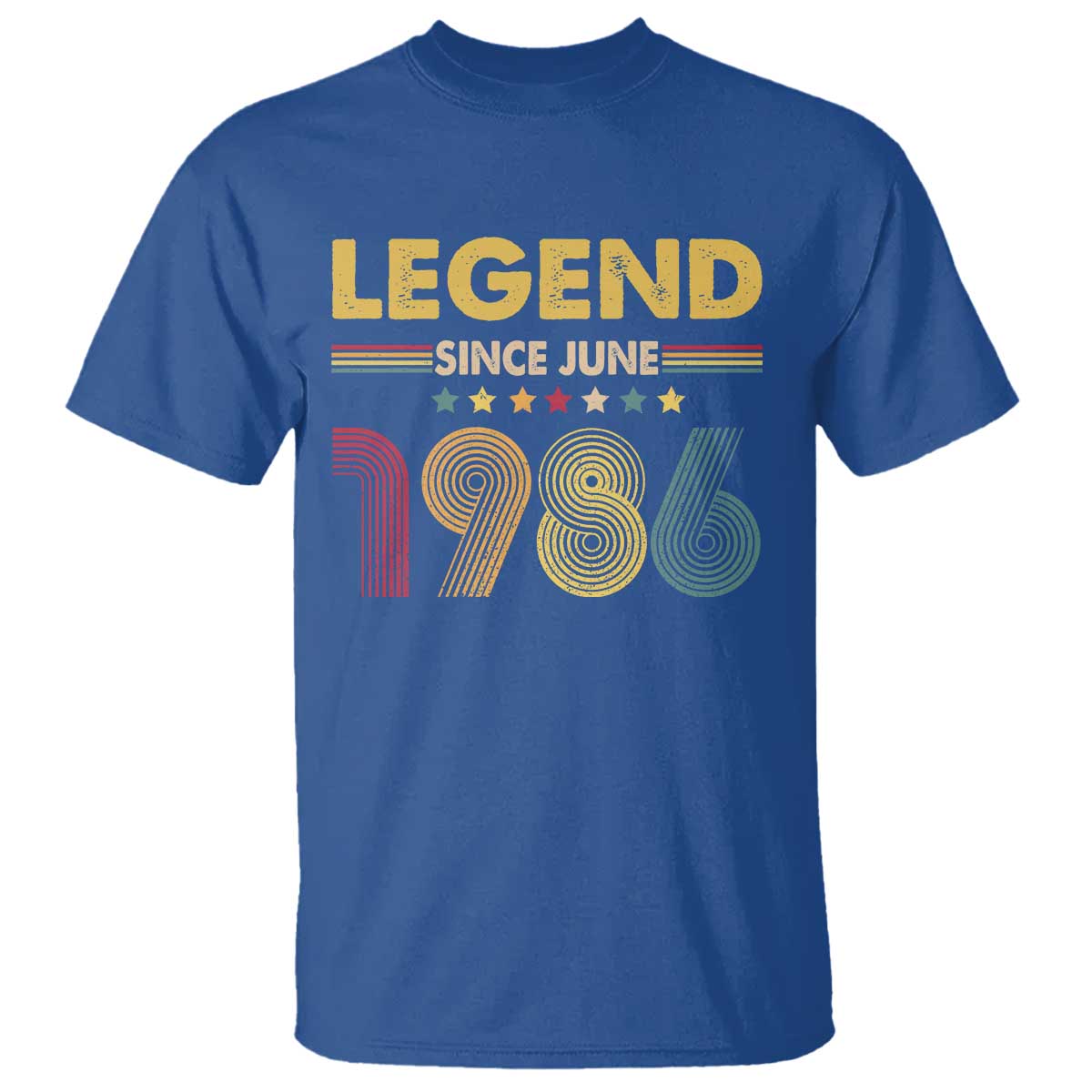 June 40th Birthday T Shirt Legends Since June 1986 Retro Bday TS11 Royal Blue Print Your Wear