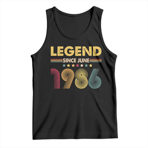 June 40th Birthday Tank Top Legends Since June 1986 Retro Bday TS11 Black Print Your Wear