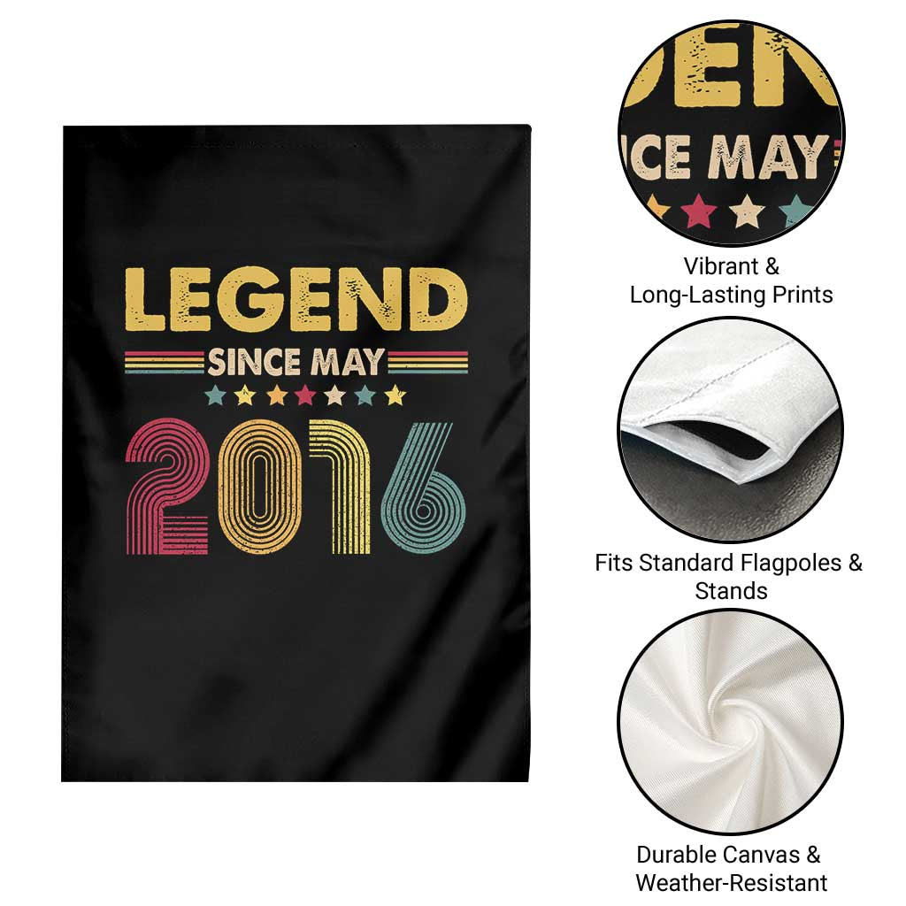 May 10th Birthday Garden Flag Legends Since May 2016 Retro Bday TS11 Print Your Wear