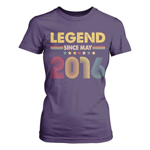 May 10th Birthday T Shirt For Women Legends Since May 2016 Retro Bday TS11 Purple Print Your Wear