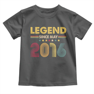 May 10th Birthday Toddler T Shirt Legends Since May 2016 Retro Bday TS11 Dark Heather Print Your Wear