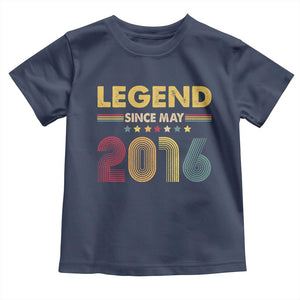 May 10th Birthday Toddler T Shirt Legends Since May 2016 Retro Bday TS11 Navy Print Your Wear