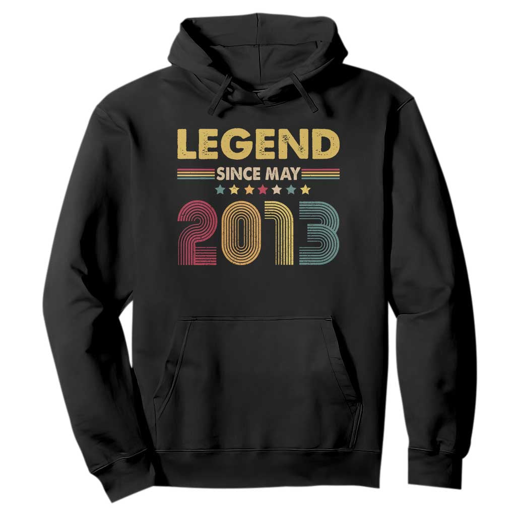 May 13th Birthday Hoodie Legends Since May 2013 Retro Bday TS11 Black Print Your Wear