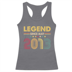 May 13th Birthday Racerback Tank Top Legends Since May 2013 Retro Bday TS11 Charcoal Print Your Wear